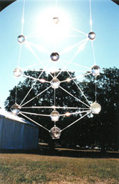 Crystal prisms are used to create the full color spectrum for healing